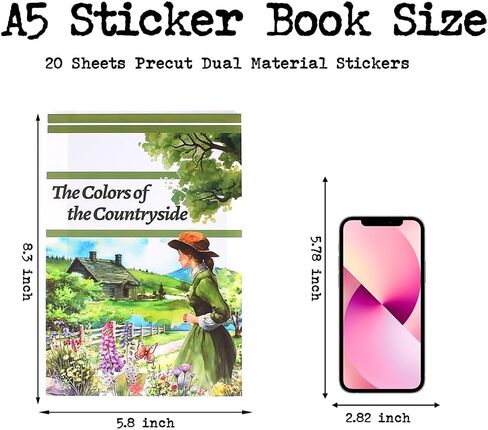 Dwpetzo Lady and Pet Journaling Sticker Book, 20 Sheets Pe-Cut PET, Washi, and Craft Paper Stickers for Junk Journal Supplies, Cozy Life Collage Materials for Adults, Scrapbooking in Saudi Arabia