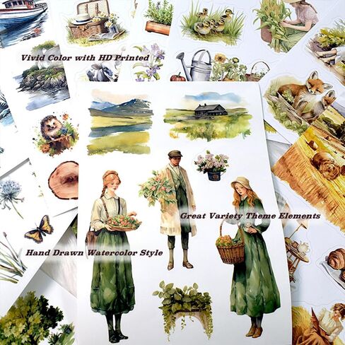 Dwpetzo Lady and Pet Journaling Sticker Book, 20 Sheets Pe-Cut PET, Washi, and Craft Paper Stickers for Junk Journal Supplies, Cozy Life Collage Materials for Adults, Scrapbooking in Saudi Arabia
