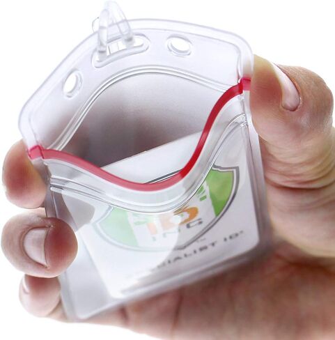 25 Pack - RESEALABLE Clear Plastic Luggage Identification Tags with Loops Included - Business Card or Photo Insert Bag Tags - Great for Travel and Student ID’s by Specialist ID in Saudi Arabia
