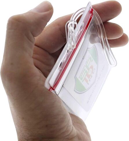 25 Pack - RESEALABLE Clear Plastic Luggage Identification Tags with Loops Included - Business Card or Photo Insert Bag Tags - Great for Travel and Student ID’s by Specialist ID in Saudi Arabia