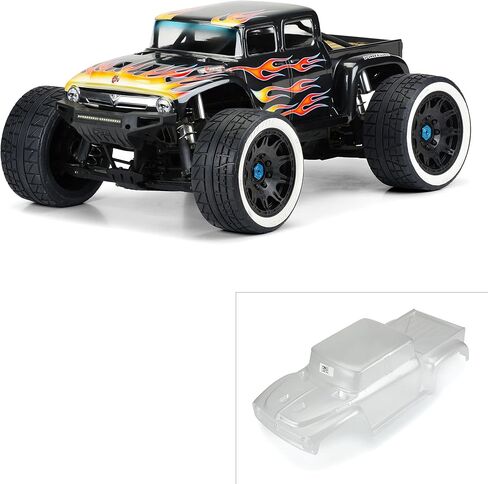 Pro-line Racing 1/6 مسبق القطع 1956 Ford F-100 هيكل شفاف لأجنحة السيارة/الشاحنة X-MAXX PRO361017 والشارات in Saudi Arabia
