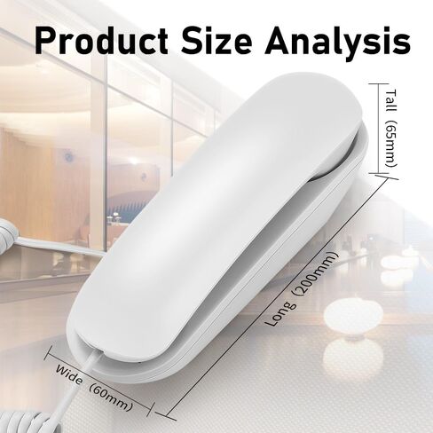 Landlines Phones for House, B506 Black Wall Mounted Phone do not Require AC Power, Silent Call Multifunction Mini-Phones for Homes, Offices, and More. in Saudi Arabia