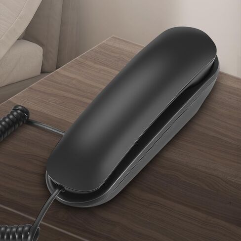 Landlines Phones for House, B506 Black Wall Mounted Phone do not Require AC Power, Silent Call Multifunction Mini-Phones for Homes, Offices, and More. in Saudi Arabia