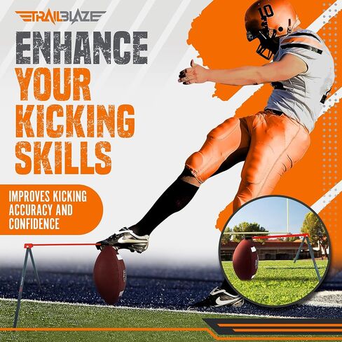 True Strike Pro Football Kicking Tee - The Ultimate Football Kicking Stand Football Tee Holder Compatible with All Ball Sizes - Unleash Your Kicking Potential for Football Field Goal Mastery in Kuwait