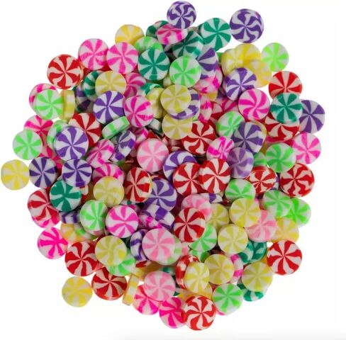 Colorful Peppermint Polymer Clay Slices Christmas Sprinkles Polymer Sprinkles for Resin Art, Jewelry Making, Miniature Creations, Slime, Snow Globe Tumblers, Crafting, and More! in Saudi Arabia