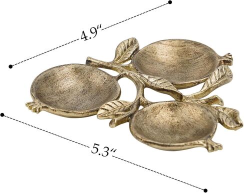 طبق مجوهرات حامل خاتم عتيق من NIKKY HOME، حلية على شكل رمان، صينية معدنية مزخرفة، هدايا عيد ميلاد أنيقة للنساء والفتيات، ذهبي in Kuwait