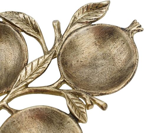 طبق مجوهرات حامل خاتم عتيق من NIKKY HOME، حلية على شكل رمان، صينية معدنية مزخرفة، هدايا عيد ميلاد أنيقة للنساء والفتيات، ذهبي in Kuwait