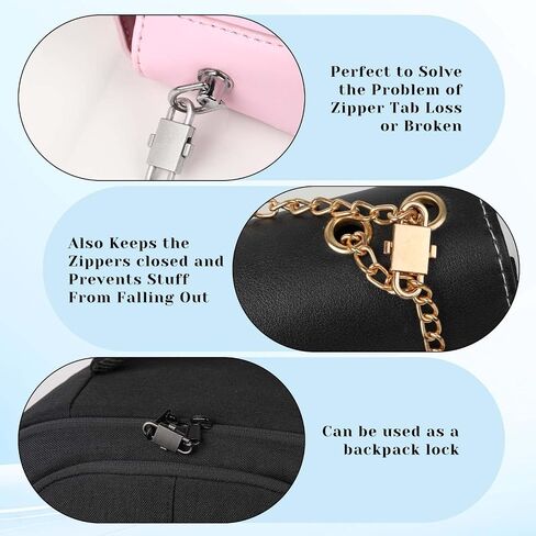 5 Pcs Zipper Locks Anti Theft Zipper Clips Side-Opening Double-Button Zipper Puller Zipper Clip Theft Detterent Keeps Zippers Closed Zipper Lock for Backpacks Suitcases Purses Bags in Saudi Arabia