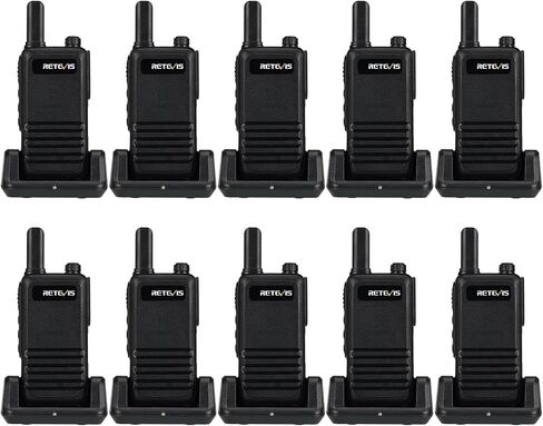 Retevis RB47 Walkie Talkies for Adults, Waterproof 2 Way Radios, Small, Compact, USB Rechargeable, with Charging Base, Compatible with RT22 RT68 H-777(10 Pack) in Saudi Arabia