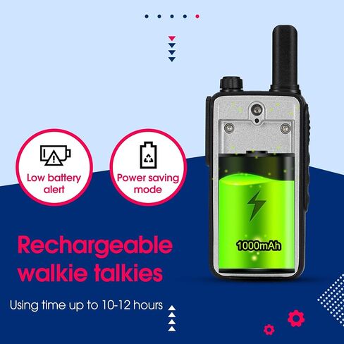 Retevis RB47 Walkie Talkies for Adults, Waterproof 2 Way Radios, Small, Compact, USB Rechargeable, with Charging Base, Compatible with RT22 RT68 H-777(10 Pack) in Saudi Arabia