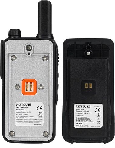 Retevis RB47 Walkie Talkies for Adults, Waterproof 2 Way Radios, Small, Compact, USB Rechargeable, with Charging Base, Compatible with RT22 RT68 H-777(10 Pack) in Saudi Arabia
