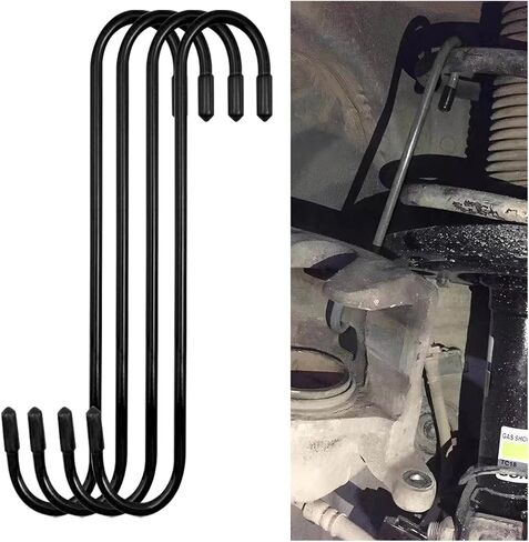 Mandark 4PCS Car Brake Caliper Hooks, Vehicle Caliper Hangers with Rubber Caps, S-Shaped Automotive Accessories for Braking, Axle, Bearing, Suspension Work for SUV, Truck, RV（Green/4PCS） in Kuwait