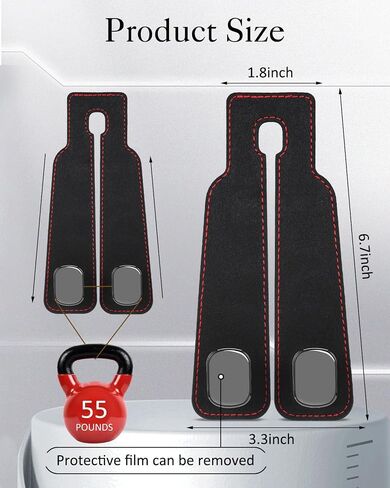 Car Seat Hooks for Headrest, Soft Premium Leather Car Purse Hook with Double Metal Hooks, Car Seat Back Storage Hook for Purses and Bags (Black -2 Pack) in Saudi Arabia