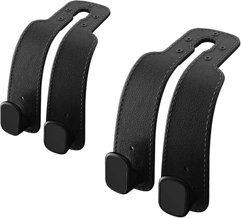 Car Purse Hook 2 Pcs Headrest Hooks for Car Black Car Hooks For Purses and Bags Cute Car Seat Back Storage Hook Purse Holder for Car Universal Vehiclel Car Organization Accessories (2 PCS - Black) in Saudi Arabia
