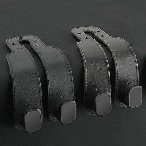 Car Purse Hook 2 Pcs Headrest Hooks for Car Black Car Hooks For Purses and Bags Cute Car Seat Back Storage Hook Purse Holder for Car Universal Vehiclel Car Organization Accessories (2 PCS - Black) in Saudi Arabia