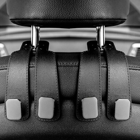 Car Purse Hook 2 Pcs Headrest Hooks for Car Black Car Hooks For Purses and Bags Cute Car Seat Back Storage Hook Purse Holder for Car Universal Vehiclel Car Organization Accessories (2 PCS - Black) in Saudi Arabia