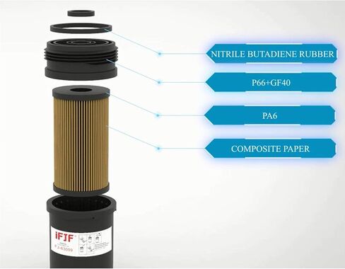 iFJF FF63009 Fuel Filter for 5303743 Replaces FF63008 Element FH22168 with Replacement for B/L Series Engine Filtration 10 Micron Dirt Holding Cap Protection Fuel System Life(Set of 6) in Saudi Arabia
