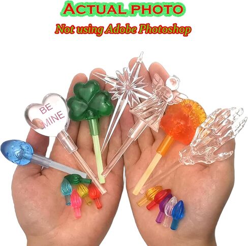 110Pcs in 10 Colors Ceramic Christmas Tree Replacement Lights - Plastic Bulbs Pegs, Included Angel Topper/Heart Top/Cross Stars/Egg/Turkey/Skeleton Hand/Clover. in Saudi Arabia
