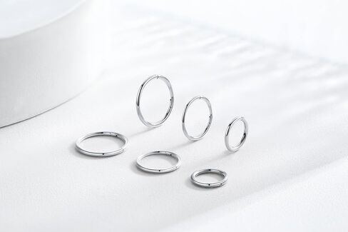 14K الذهب Huggie هوب أقراط للغضروف الزنمة محارة الفص هيبوالرجينيك صغيرة رقيقة هوب أقراط لثقب متعددة in Saudi Arabia