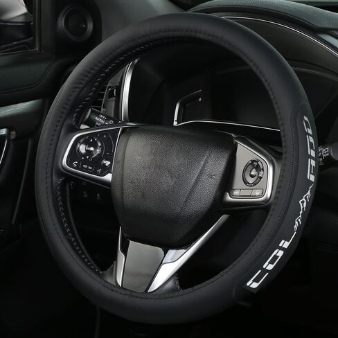 Microfiber Leather Car Steering Wheel Covers fit for Chevy Silverado Steering Wheel Cover 14-15.5inch Anti-Slip, Breathable -Red in Saudi Arabia