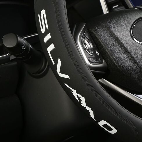 Microfiber Leather Car Steering Wheel Covers fit for Chevy Silverado Steering Wheel Cover 14-15.5inch Anti-Slip, Breathable -Red in Saudi Arabia