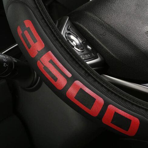 Microfiber Leather Car Steering Wheel Covers fit for Chevy Silverado Steering Wheel Cover 14-15.5inch Anti-Slip, Breathable -Red in Saudi Arabia