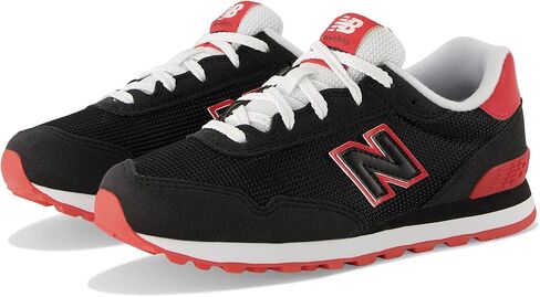 New Balance 515 V1 Lace-up Sneaker, Black/True Red, 1.5 Wide US Unisex Little_Kid in Saudi Arabia