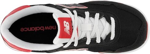 New Balance 515 V1 Lace-up Sneaker, Black/True Red, 1.5 Wide US Unisex Little_Kid in Saudi Arabia
