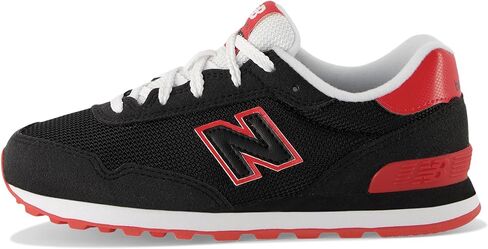New Balance 515 V1 Lace-up Sneaker, Black/True Red, 1.5 Wide US Unisex Little_Kid in Saudi Arabia