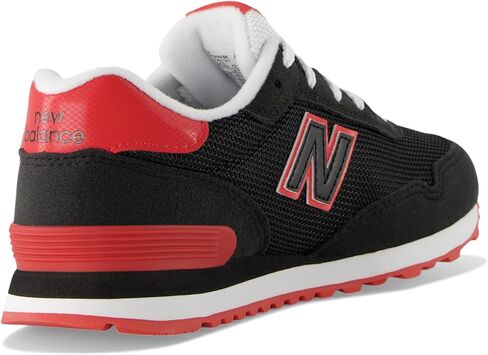 New Balance 515 V1 Lace-up Sneaker, Black/True Red, 1.5 Wide US Unisex Little_Kid in Saudi Arabia