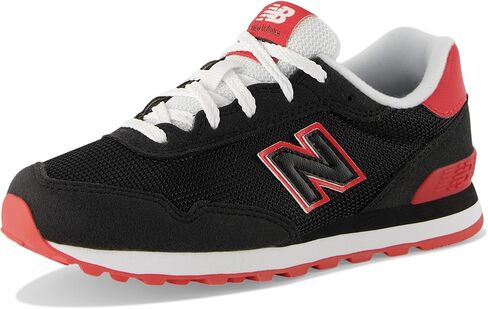 New Balance 515 V1 Lace-up Sneaker, Black/True Red, 1.5 Wide US Unisex Little_Kid in Saudi Arabia