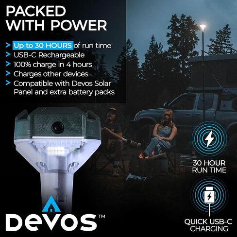 Devos Outdoor | LightRanger 800 Lumen Rechargeable Telescoping LED Lantern | 30 Hour Run Time | Illuminates a 40 Foot Diameter Area in Kuwait
