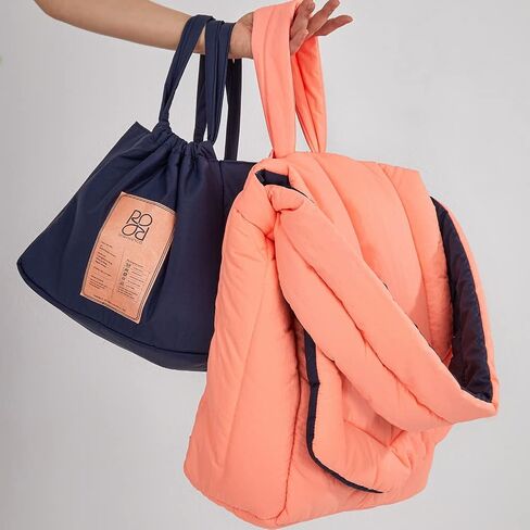 Puffer Shoulder Bag for Women Lightweight Tote Hobo Bag Convertible to backpack Crossbody Travel Bag in Saudi Arabia