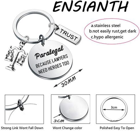 ENSIANTH Paralegal Keychian Lawyer Gifts Paralegal Appreciation Gift Scales of Justice Keychain Legal Assistant Gift in Kuwait