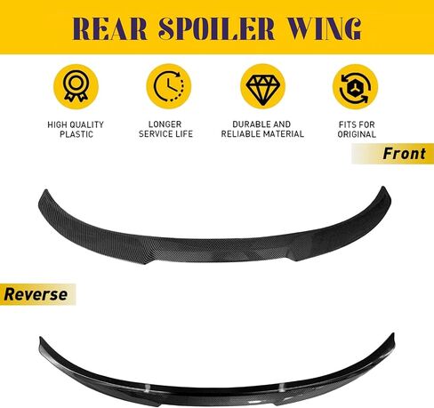 Rear Spoiler Wing for BMW E90 M3 Sedan 2008-2012 and E90 3 Series Sedan Trunk 2006-2011 M4 Style 323i 325i 328i 330i 335i Carbon Fiber Spoiler Wing Lid (E90 Model) in Saudi Arabia