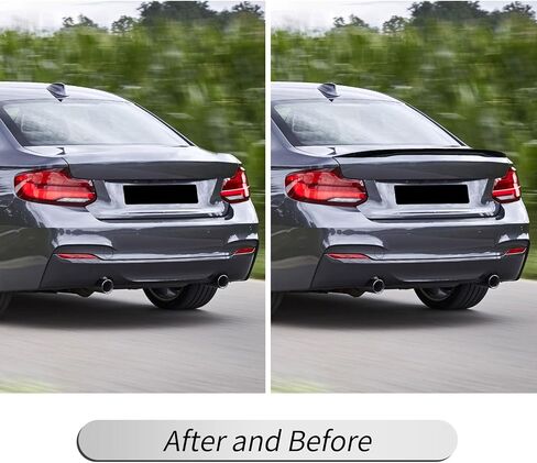سبويلر خلفي لسيارة BMW 2 Series M2 F87 F22 F23 M235i M240i 218i 220i 228i 2014-2021 كوبيه سبويلر جناح صندوق السيارة الخلفي غطاء صندوق السيارة 2 باب، أداء أسود لامع - طراز MP in Saudi Arabia