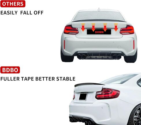 سبويلر خلفي لسيارة BMW 2 Series M2 F87 F22 F23 M235i M240i 218i 220i 228i 2014-2021 كوبيه سبويلر جناح صندوق السيارة الخلفي غطاء صندوق السيارة 2 باب، أداء أسود لامع - طراز MP in Saudi Arabia