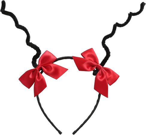 Halloween Costume Accessories Antenna Headband Red Bow Hair Clips Book Character Hair Accessory Party Supplies in Saudi Arabia