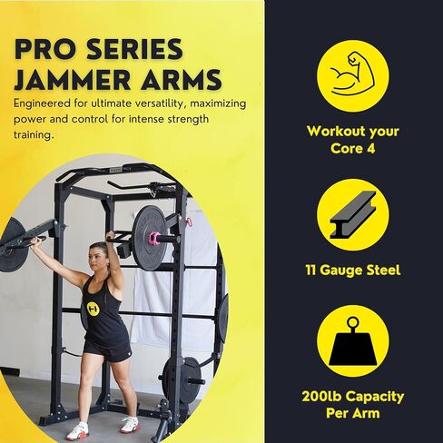 HulkFit Pro Series 2.35" x 2.35" Power Cage & Squat Rack for Home & Garage Gym - Accessories & Attachments in Kuwait