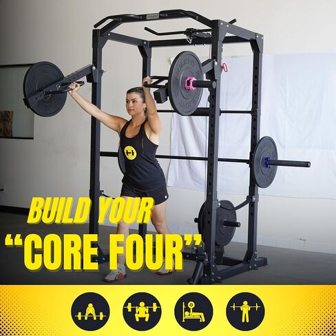 HulkFit Pro Series 2.35" x 2.35" Power Cage & Squat Rack for Home & Garage Gym - Accessories & Attachments in Kuwait