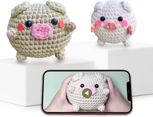 Crochet Kit for Beginners Adults Starter Friendly Crochet Kit with Step-by-Step Video Tutorials,Learn to Cute Gorilla Crochet Animal Kits,DIY Knitting Supplies,Easy Peasy Yarn for Crochet Lovers in Saudi Arabia