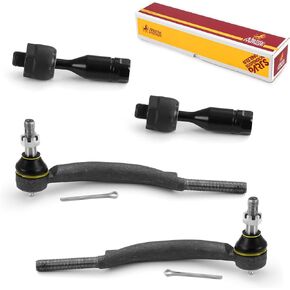 Metrix Premium Chassis Parts - 4 PC Inner & Outer Tie Rod End Kit Fits 04-07 Buick Rainier, 03-06 Chevrolet SSR, 03-09 GMC Envoy, 03-08 Isuzu Ascender, EV80965 ES3675 ES3676 Made in Europe