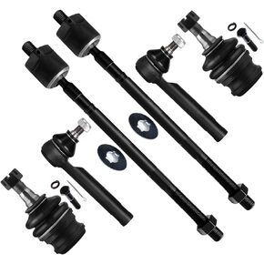 SCITOO 6pcs Front Lower Ball Joint Inner Outer Tie Rod End Fit 1990-2004 For Subaru Legacy 1993-1997 For Subaru Impreza 2000-2004 For Subaru Outback Suspension Kit