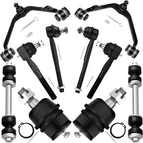 10PCS Front Control Arm Ball Joint Tie Rod End Sway Bar End Link Suspension Kit Fit for 1997-2002 for Ford Expedition 1997 for Ford F-250 2002 for Lincoln Blackwood 1998-2002 for Lincoln Navigator