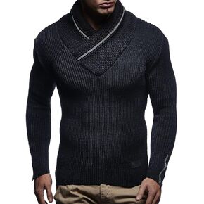 Leif Nelson Men's Knitted Pullover XX-Large Black