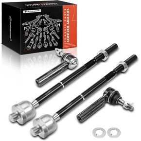A-Premium Set of 4, Front Inner & Outer Tie Rod End Kit, Compatible with Chevrolet Silverado 1500 (LD), Tahoe, Suburban, GMC Sierra 1500, Sierra 1500 Limited, Yukon (XL), Cadillac Escalade (ESV)