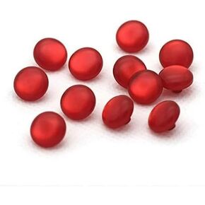 50pcs/Pack Red Resin Colored Shirt Pearl Buttons for Craft Sewing Fasteners Sewing Notions & Supplies