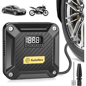 Tire Inflator Portable Air Compressor, Tire Air Pump with Pressure Gauge, 87 PSI Tire Inflator Portable, Air Compressor Portable Air Pump for Cars, Bikes, Motorcycles, Balls, Inflatables