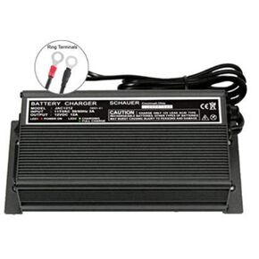 JAC1212-R Schauer Battery Charger, 12V, 12A Fully Automatic Battery Charger and Maintainer w/Ring Terminals_AB