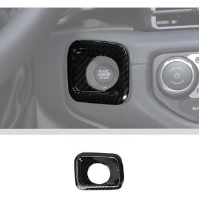 JWWY for Jeep JL Start Stop Button Cover Trim Sticker Push Start Button Ignition Protective Cover for 2024 Jeep Wrangler JL JLU & Gladiator JT Interior Accessories Red
